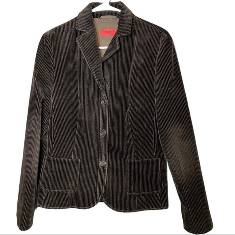 Hugo Boss brown corduroy blazer size 10